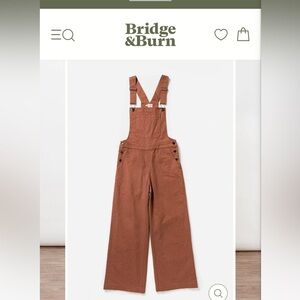 NWOT Bridge and Burn overalls terracotta 27